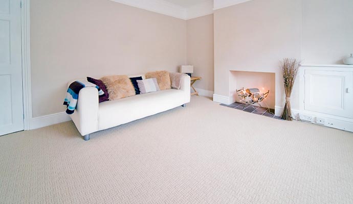 Clean and well-maintained carpeted floor