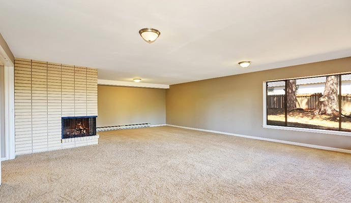 Dry cleaned carpet
