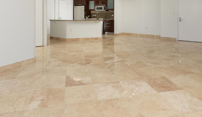 Clean stone floor