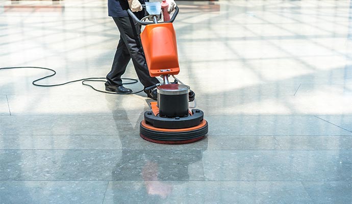 Concrete floor cleaning service