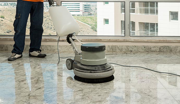 Stone floor maintenance