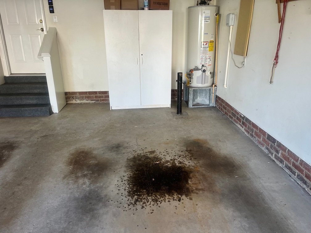 Pressure Washing Oil Stain
