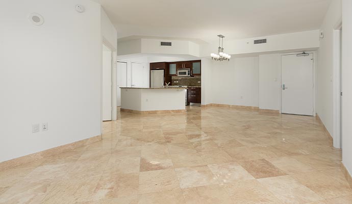 Clean tavertine floor