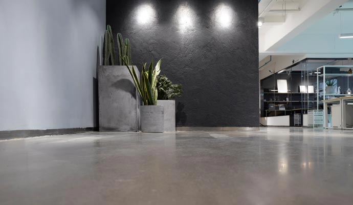 Polished concrete floor