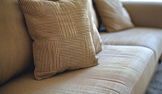 Upholstery with fiber protector