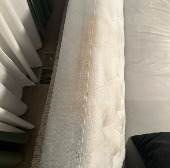 Close-up view of dirty upholstery